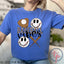 Baseball Vibes Glove Bats and Ball Happy Face Leopard Words