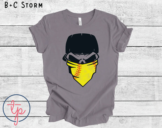Softball Dad Skull