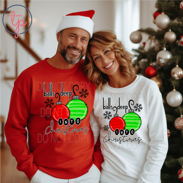 Balls Deep in Christmas Spirit Retro SCG