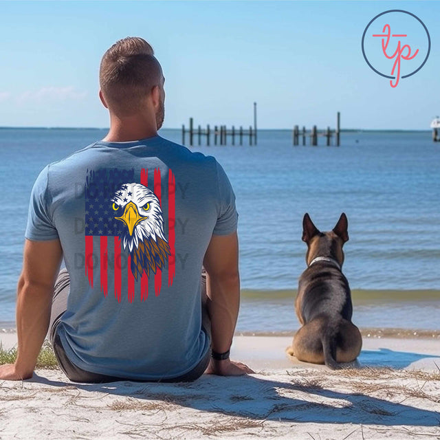 Eagle with American Flag