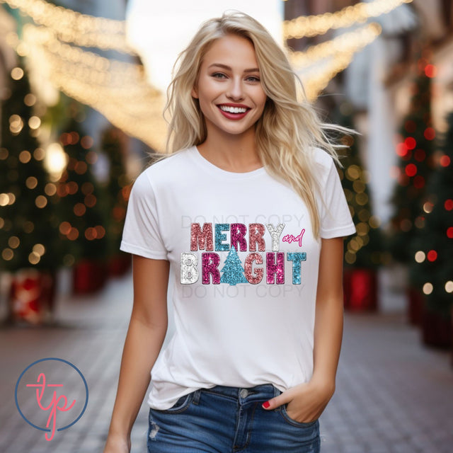 Merry and Bright Faux Sequins