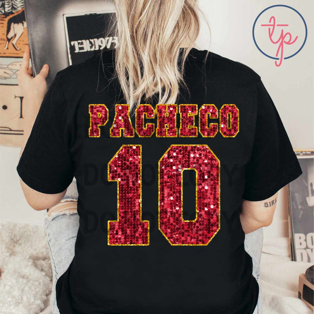 Pacheco 10 Chiefs Faux Sequin