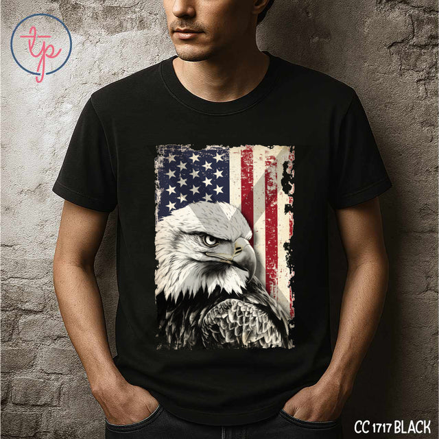 American Flag Bald Eagle