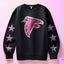 Atlanta Falcons Pink Faux Glitter KPI Front or Sleeve