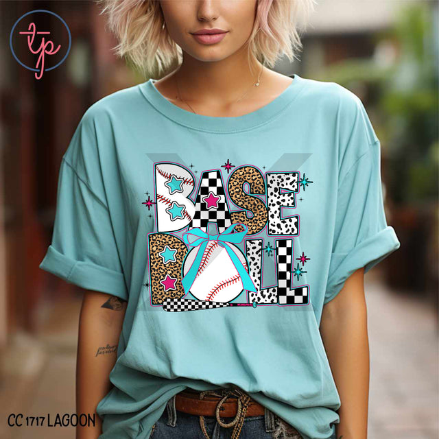 Baseball Leopard Check Doodle