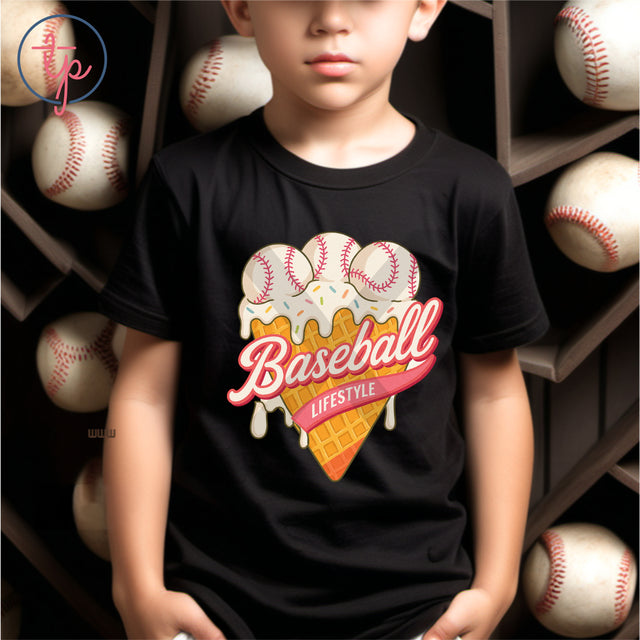 Baseball Lifestyle Ice Cream Drip