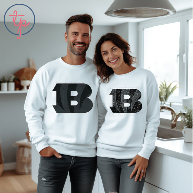Bengals Black - Embroidered or Sequin