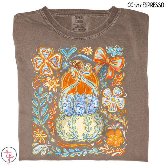 Boho Coquette Stacked Pumpkins