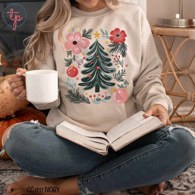 Boho Floral Christmas Tree