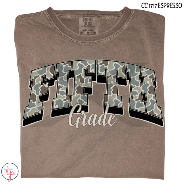 Boys Old Camo Pre K, Kinder, First, Second, Third, Fourth, Fifth