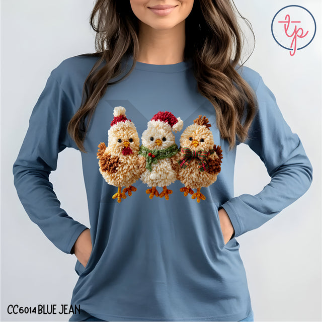 Christmas Chicken Faux Yarn