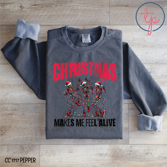 Christmas Makes Me Feel Alive Skellie KPI