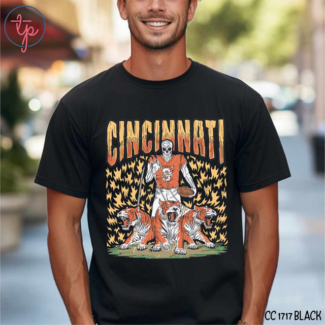 Cincinnati Bengals Fire Grunge Retro