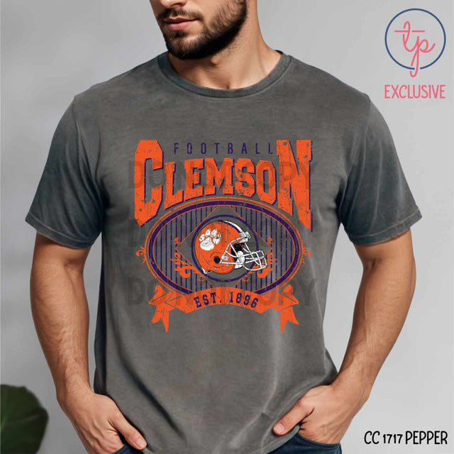 Clemson Football Est 1896 Grunge
