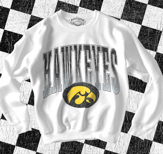 College Tall Lettering KPI Hawkeyes, Huskers, Irish, Jayhawks, Longhorns, LSU Tigers, Mizzou Tigers, Mountaineers