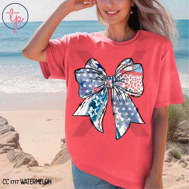 Coquette Patriotic Bow