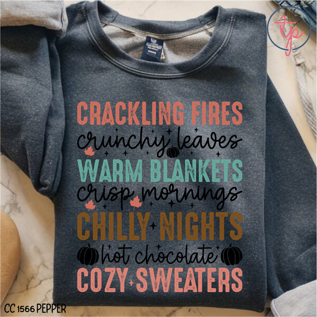 Crackling Fires Warm Blankets