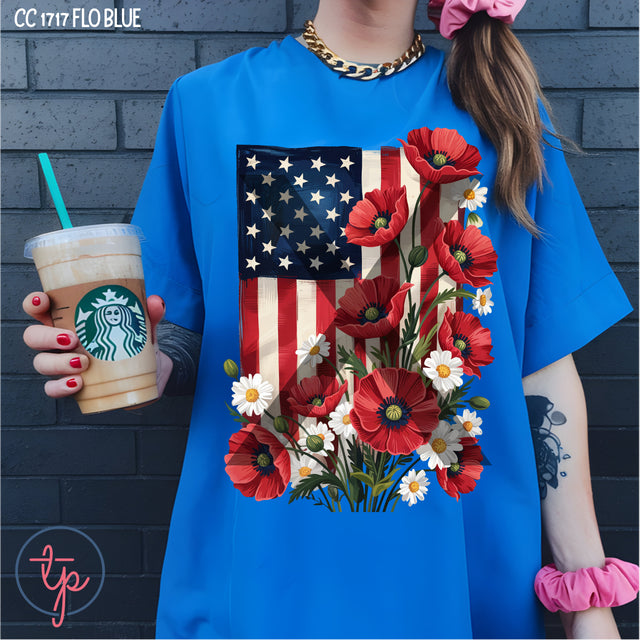 Floral American Flag