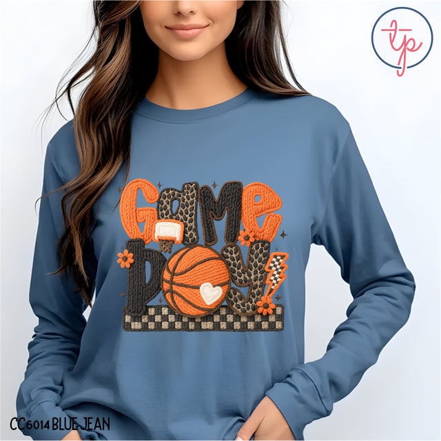 Game Day Basketball Faux Yarn