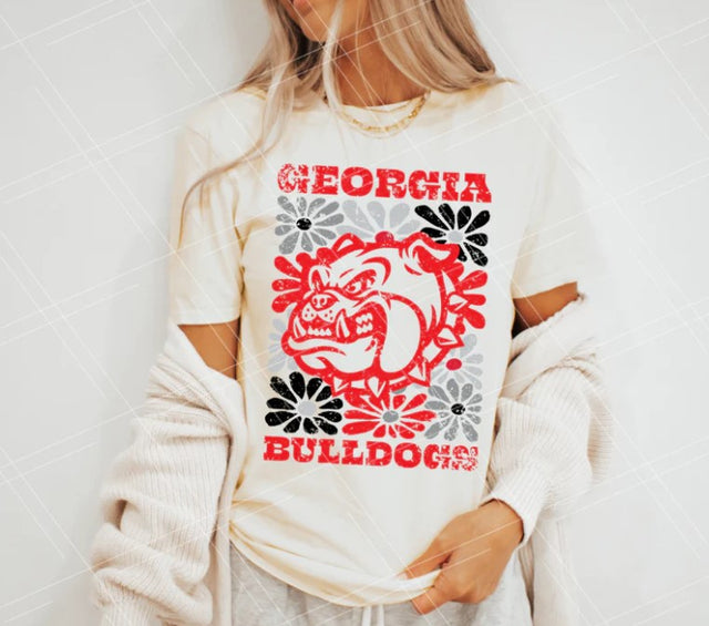 Georgia Bulldogs Floral Mascot