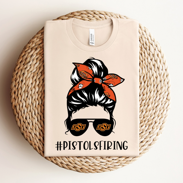 Oklahoma State Cowboys OSU Messy Bun