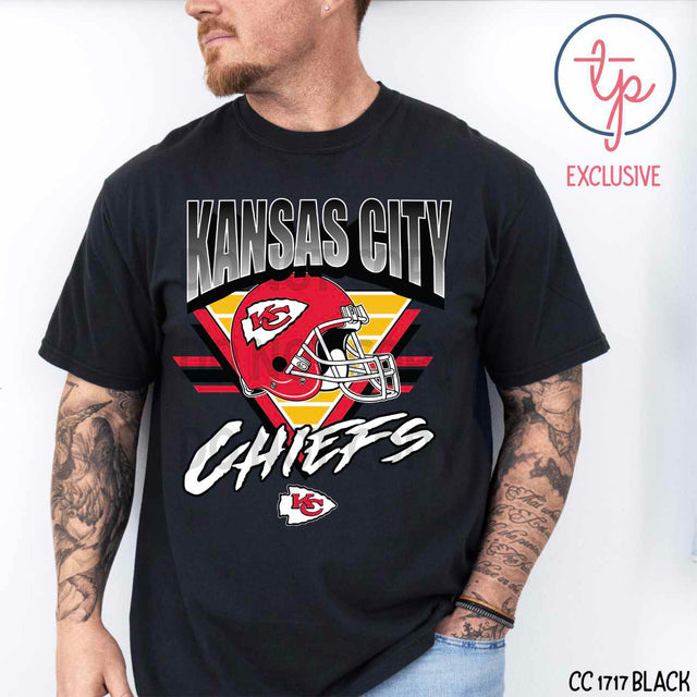 Kansas City Chiefs Helmet Triangle Gray