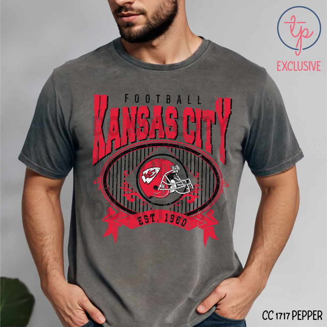 Kansas City Football Est 1960 Grunge