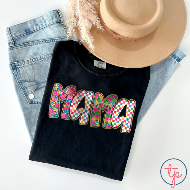Mama Floral Checkered
