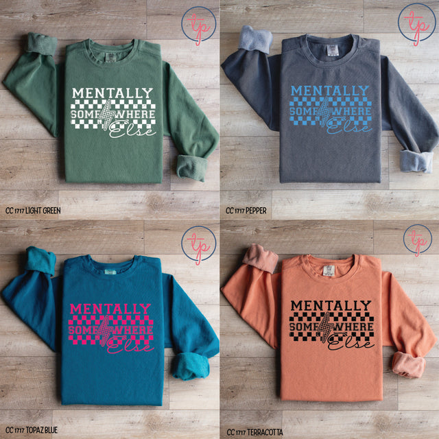 Mentally Somewhere Else Black, Blue, Red or White