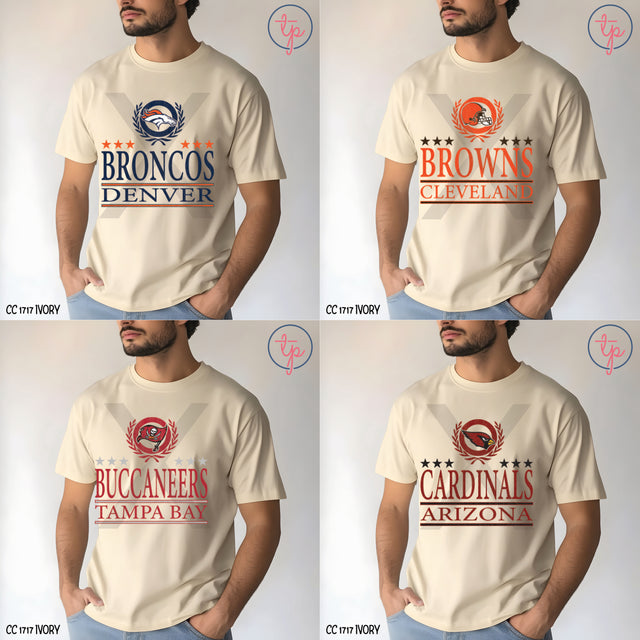 NFL Collegiate Style KPI 49ers, Bears, Bengals, Bills, Broncos, Browns, Bucs, Cardinals