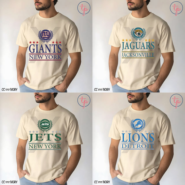 NFL Collegiate Style KPI Giants, Jaguars, Jets, Lions, Packers, Panthers, Patriots, Raiders