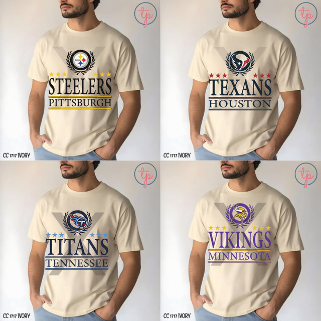 NFL Collegiate Style KPI Rams, Ravens, Saints, Seahawks, Steelers, Texans, Titans, Vikings