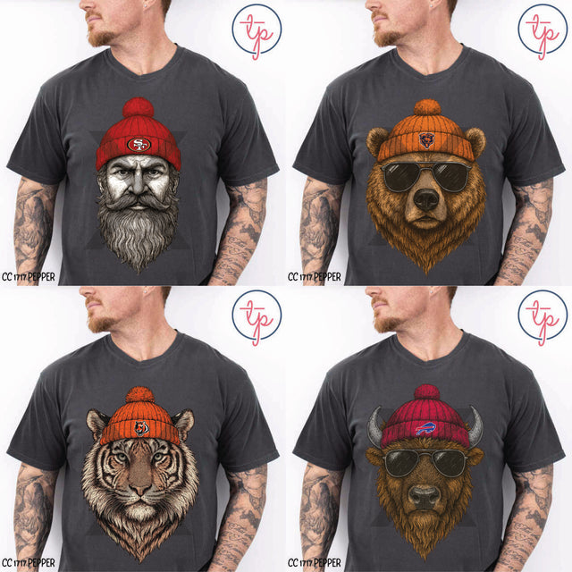 NFL Vintage Mascots KPI 49ers, Bears, Bengals, Bills, Broncos, Browns, Bucs, Chiefs