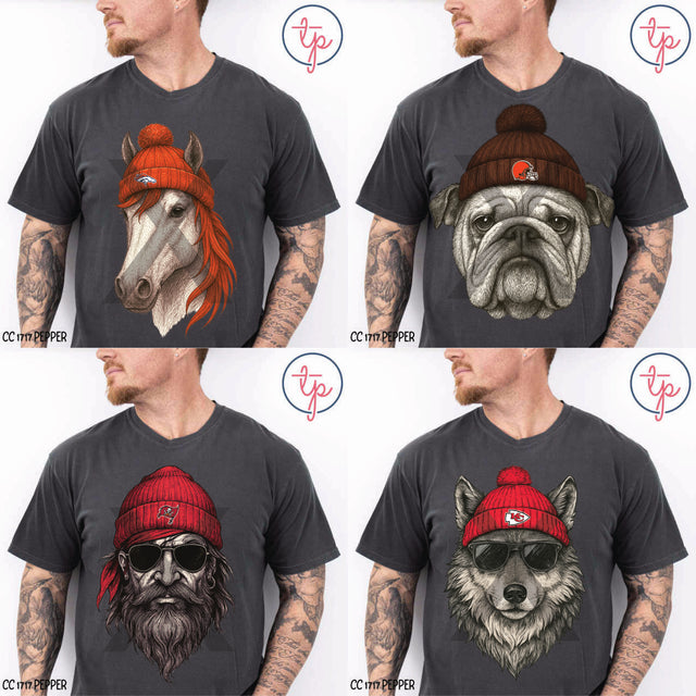 NFL Vintage Mascots KPI 49ers, Bears, Bengals, Bills, Broncos, Browns, Bucs, Chiefs
