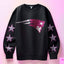 New England Patriots Pink Faux Glitter KPI Front or Sleeve