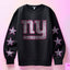 New York Giants Pink Faux Glitter KPI Front or Sleeve