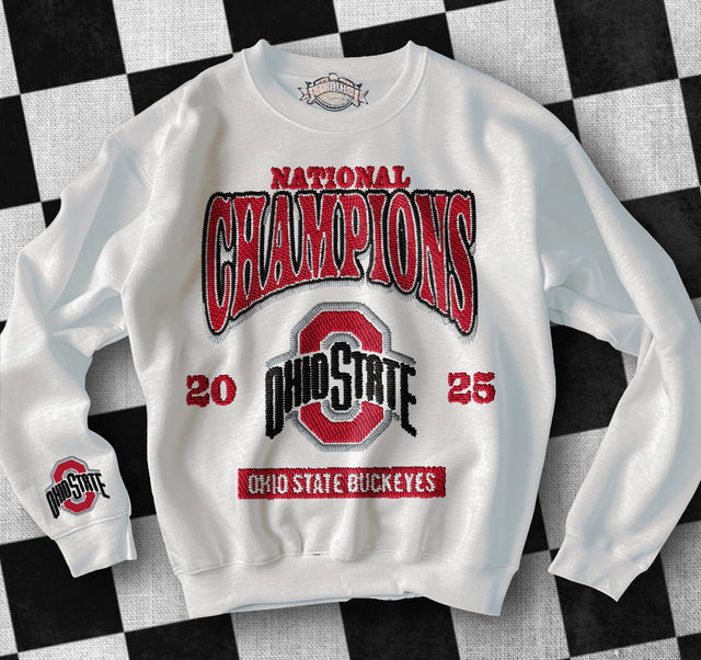 Ohio State Buckeyes 2025 National Champions Embroider Black KPI