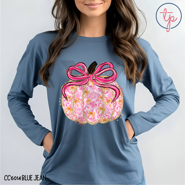 Pink Pattern Coquette Pumpkin