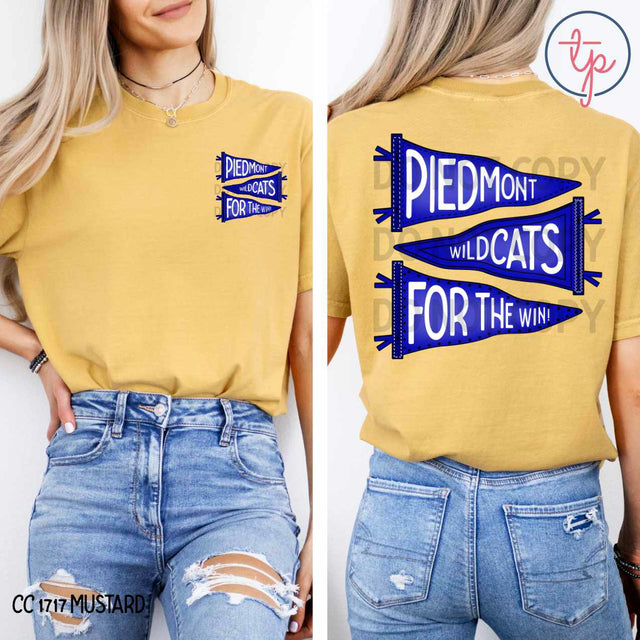 School Mascot Pennants Piedmont