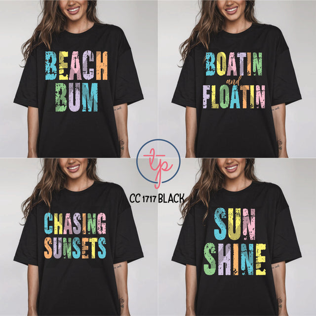 Simple Grunge Beach Bum, Boatin and Floatin, Chasing Sunsets or Sunshine