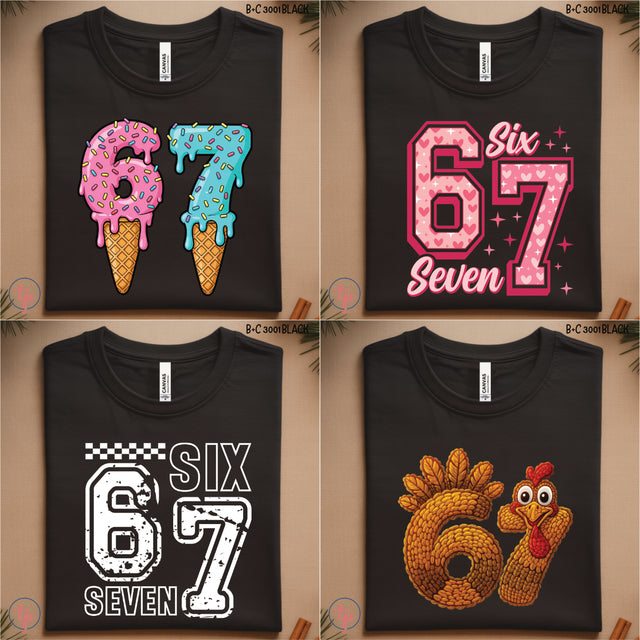 Six Seven Ice Cream, Hearts, Check, Turkey, Pizza, Basketball, Skellie, Retro, If You Know, Neon, Santa