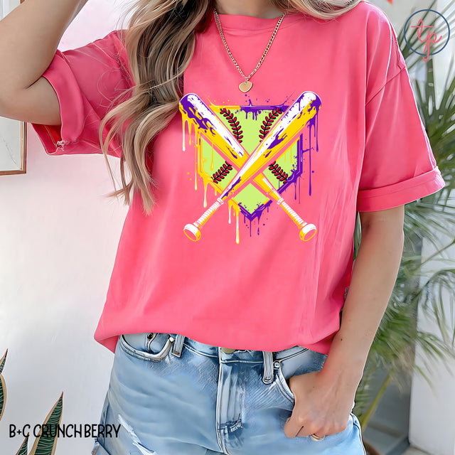 Softball Crossed Bat Drip