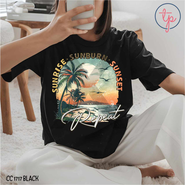 Sunrise Sunburn Sunset Repeat Vintage Sunset