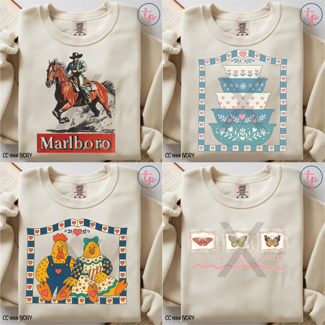 Thrifty MudHoney Bears, Geese, Goose, Harvard, Marlboro, Pyrex, Rooser Hen, Unity