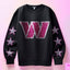 Washington Commanders Pink Faux Glitter KPI Front or Sleeve