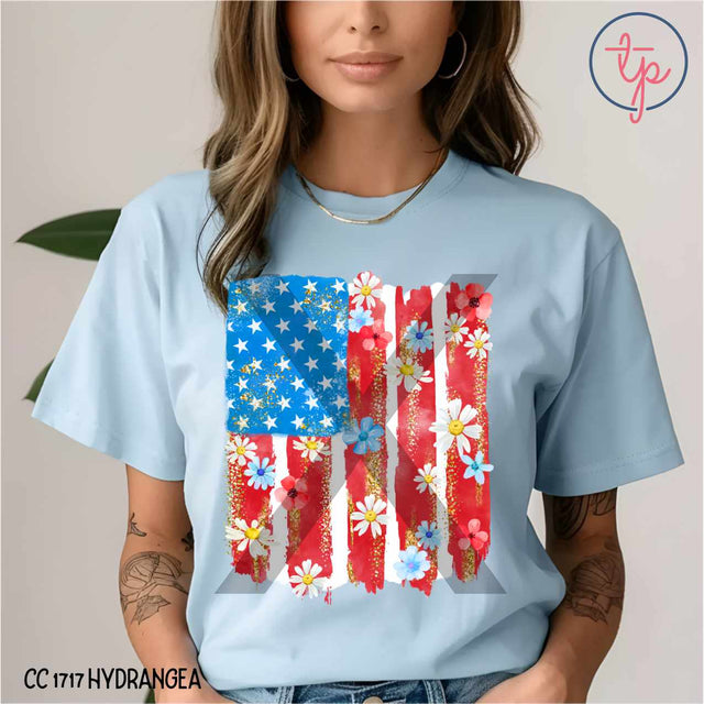 Watercolor American Flag