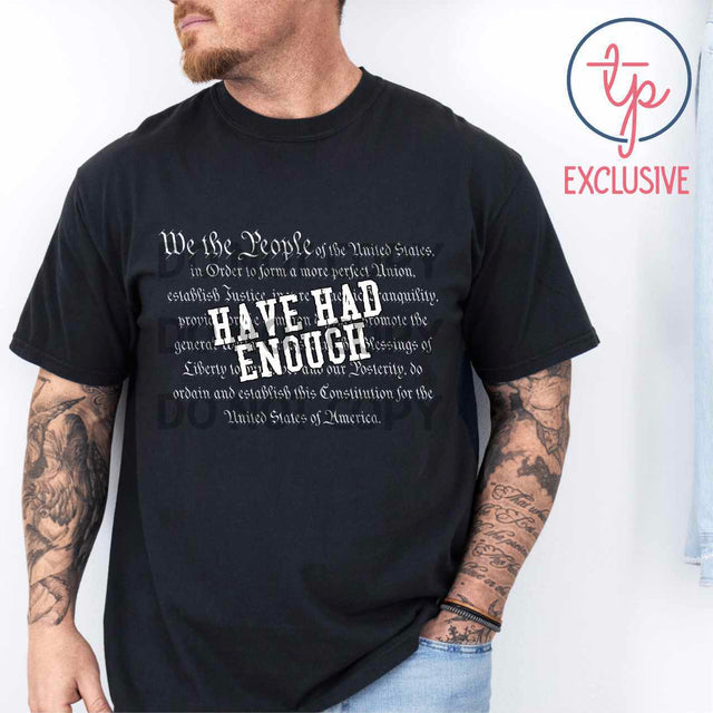 We the People Have Had Enough Script or Stamp